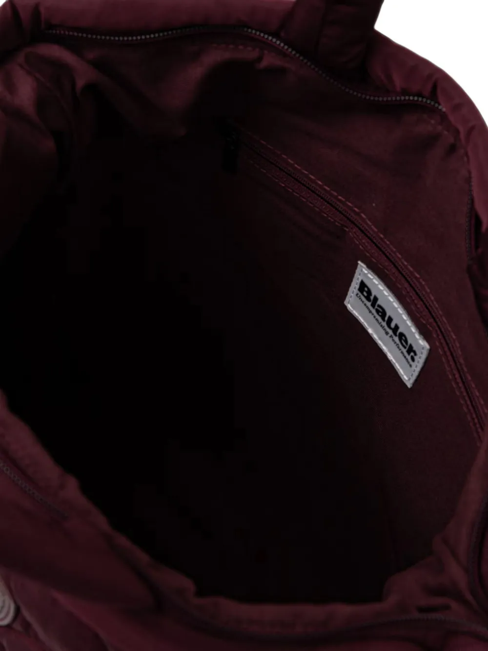 Blauer logo-patch quilted tote bag Rood