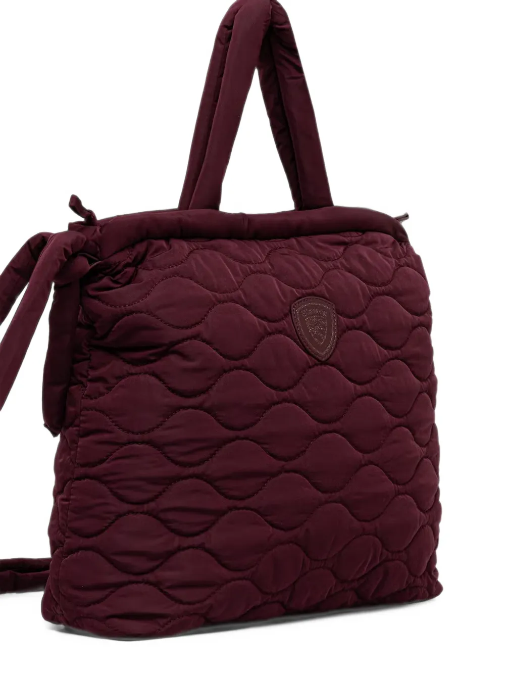 Blauer logo-patch quilted tote bag Rood