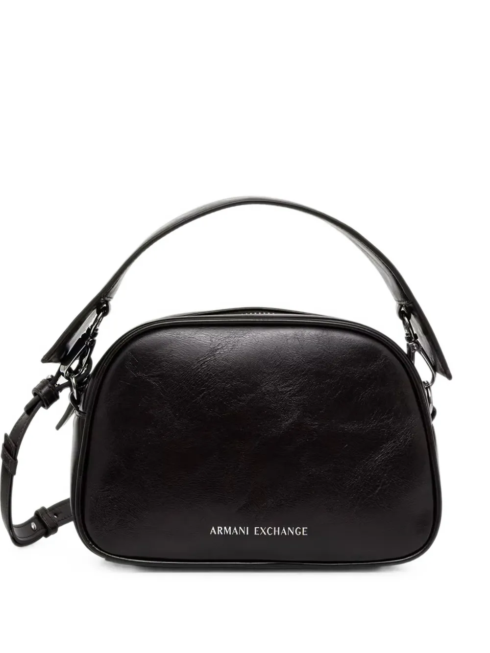 Armani Exchange Logo-print Shoulder Bag In Black