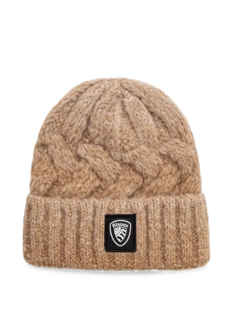 Blauer Euclid cable-knit beanie hat
