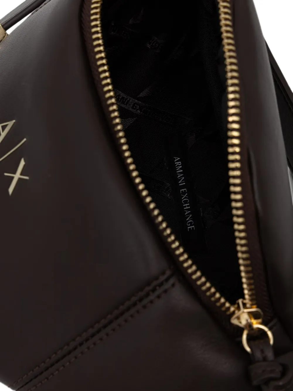 Armani Exchange Schoudertas met logoplakkaat Bruin