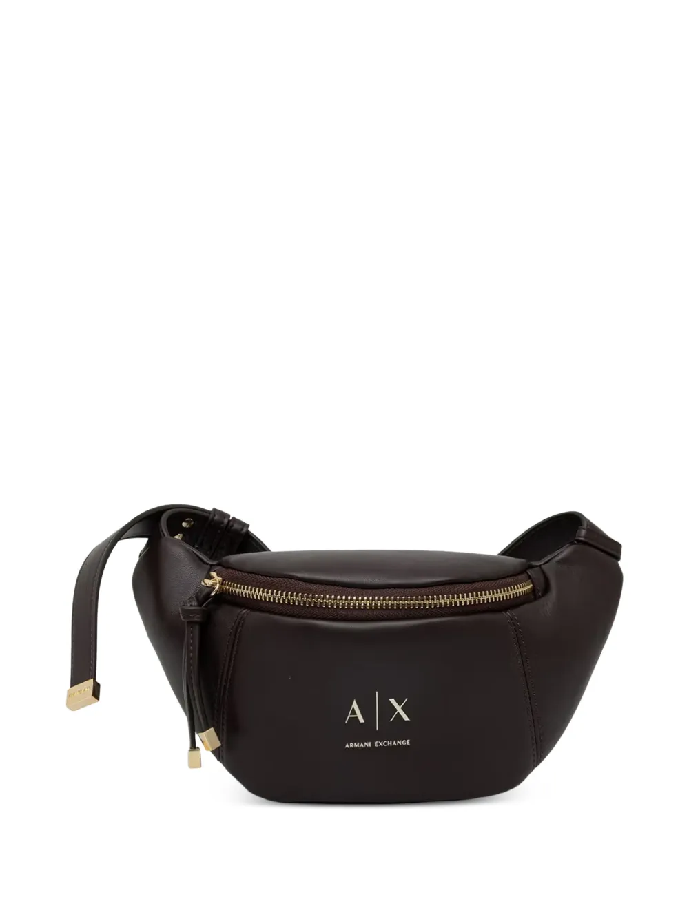 Armani Exchange logo-plaque shoulder bag - Marrone
