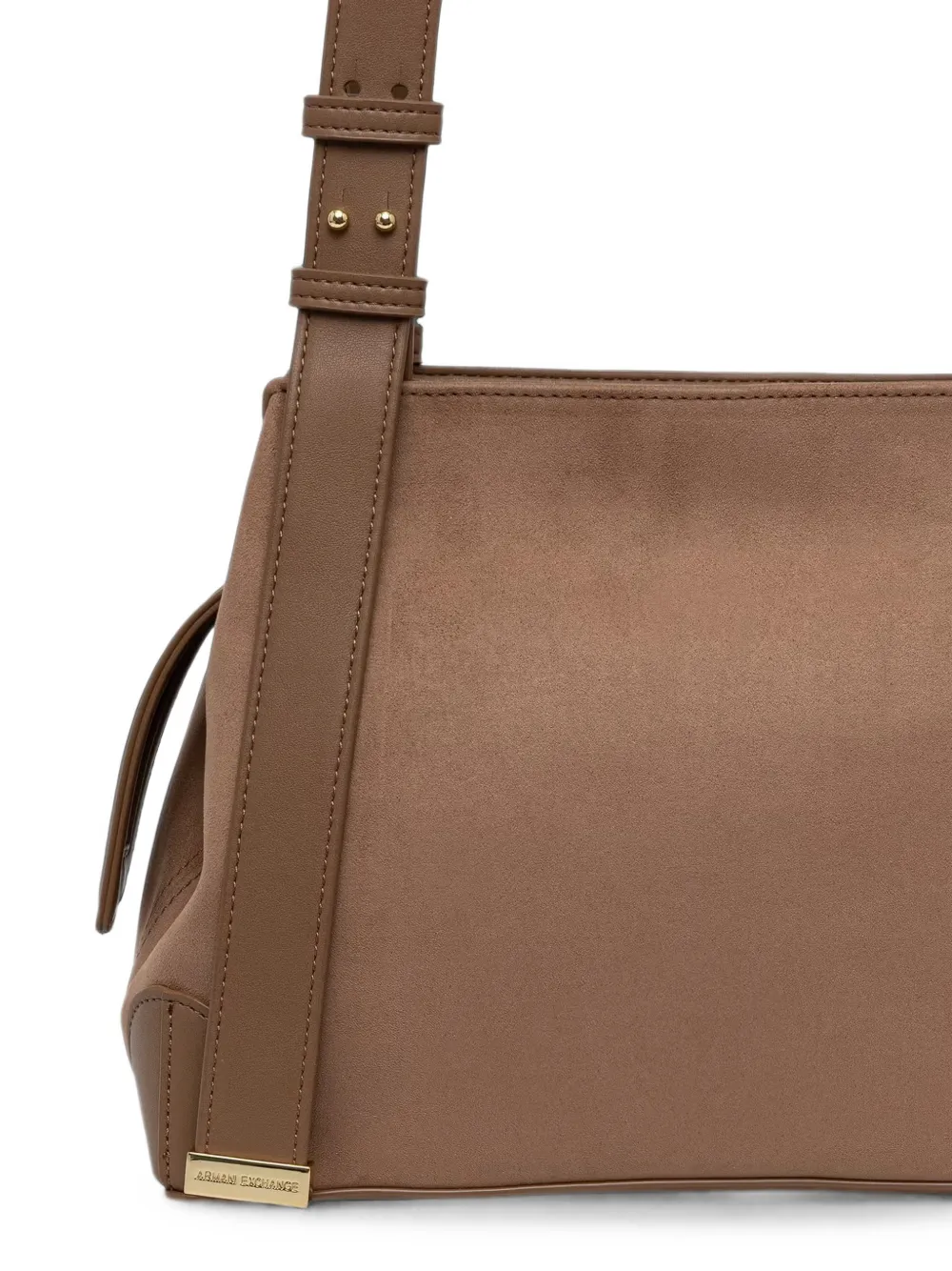 Armani Exchange Shopper met suède-effect en logo-reliëf Bruin