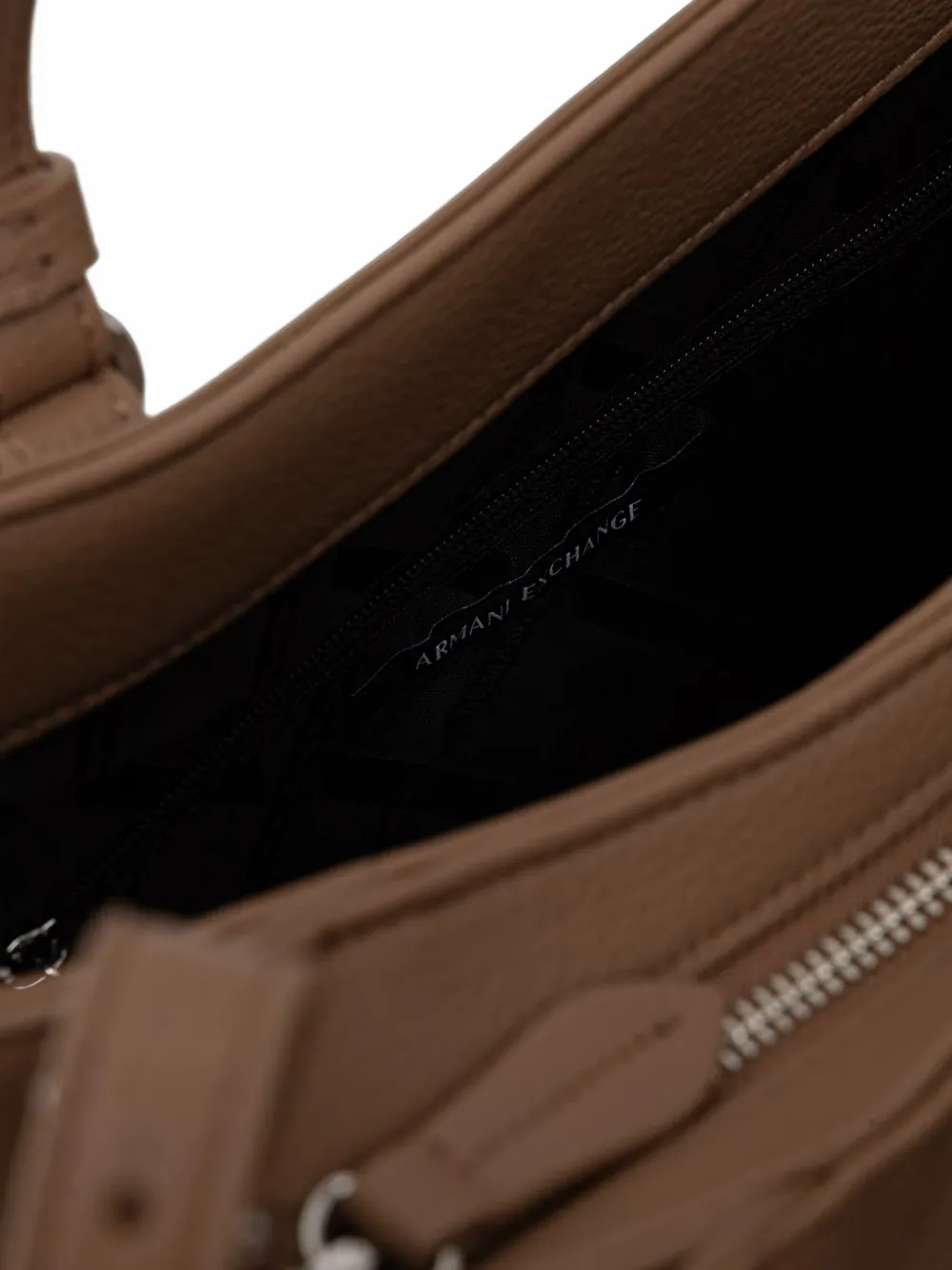 Armani Exchange Schoudertas met textuur Bruin