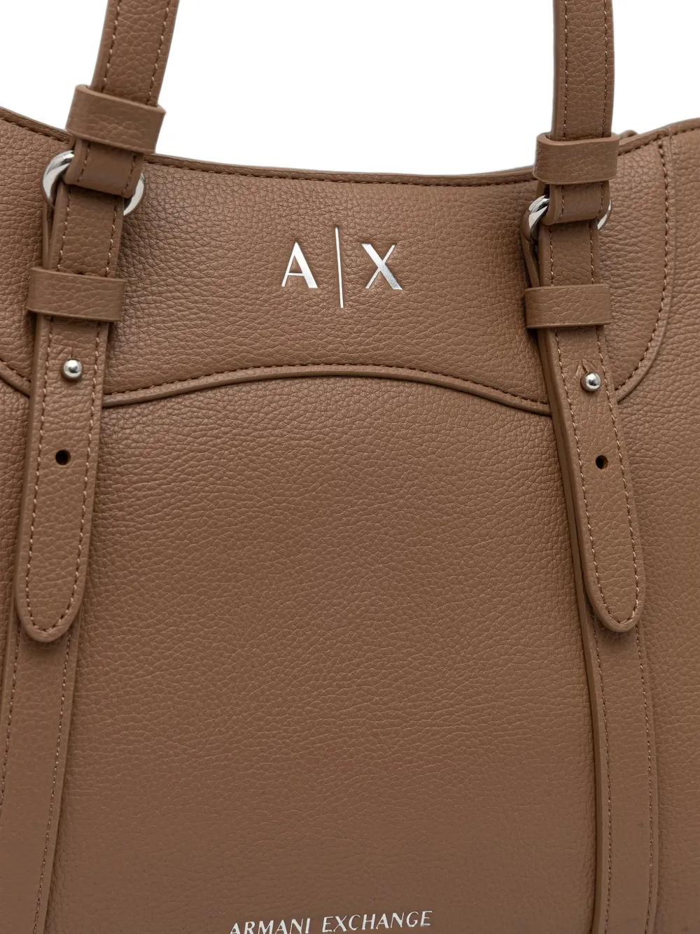 Armani Exchange Schoudertas met textuur Bruin