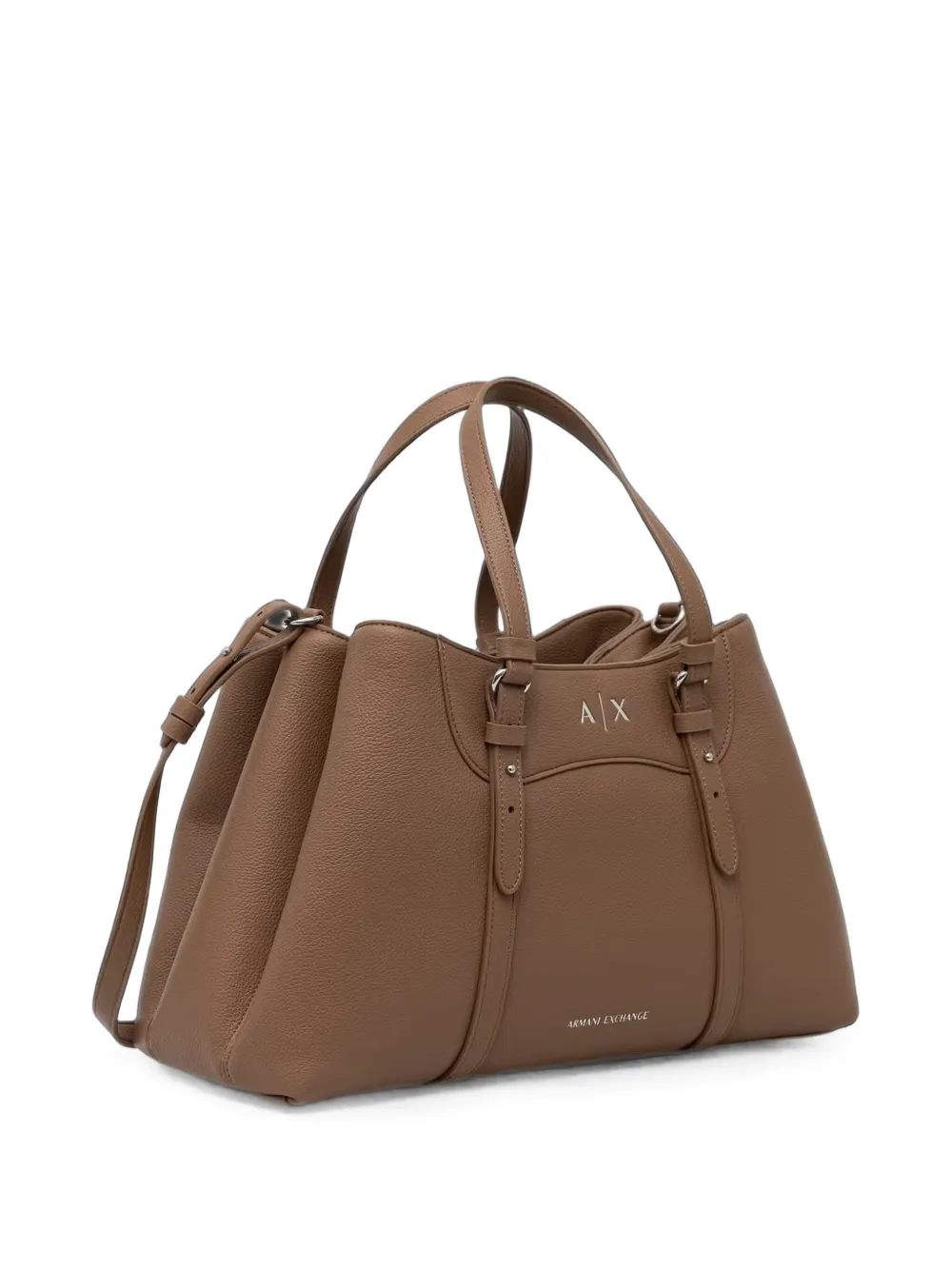 Armani Exchange Schoudertas met textuur Bruin