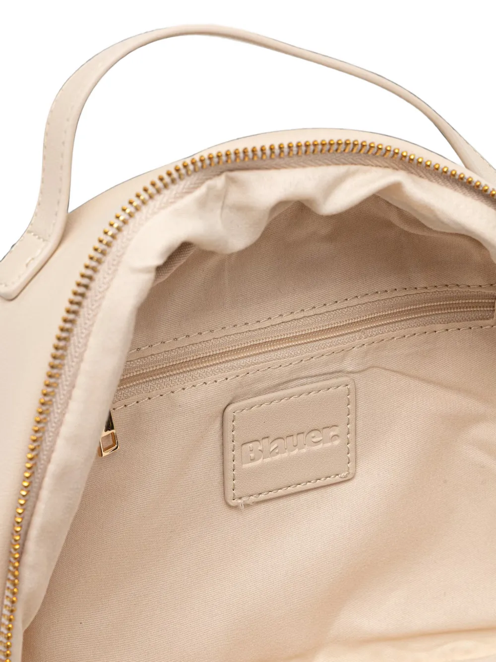 Blauer Rugzak met logoplakkaat Beige