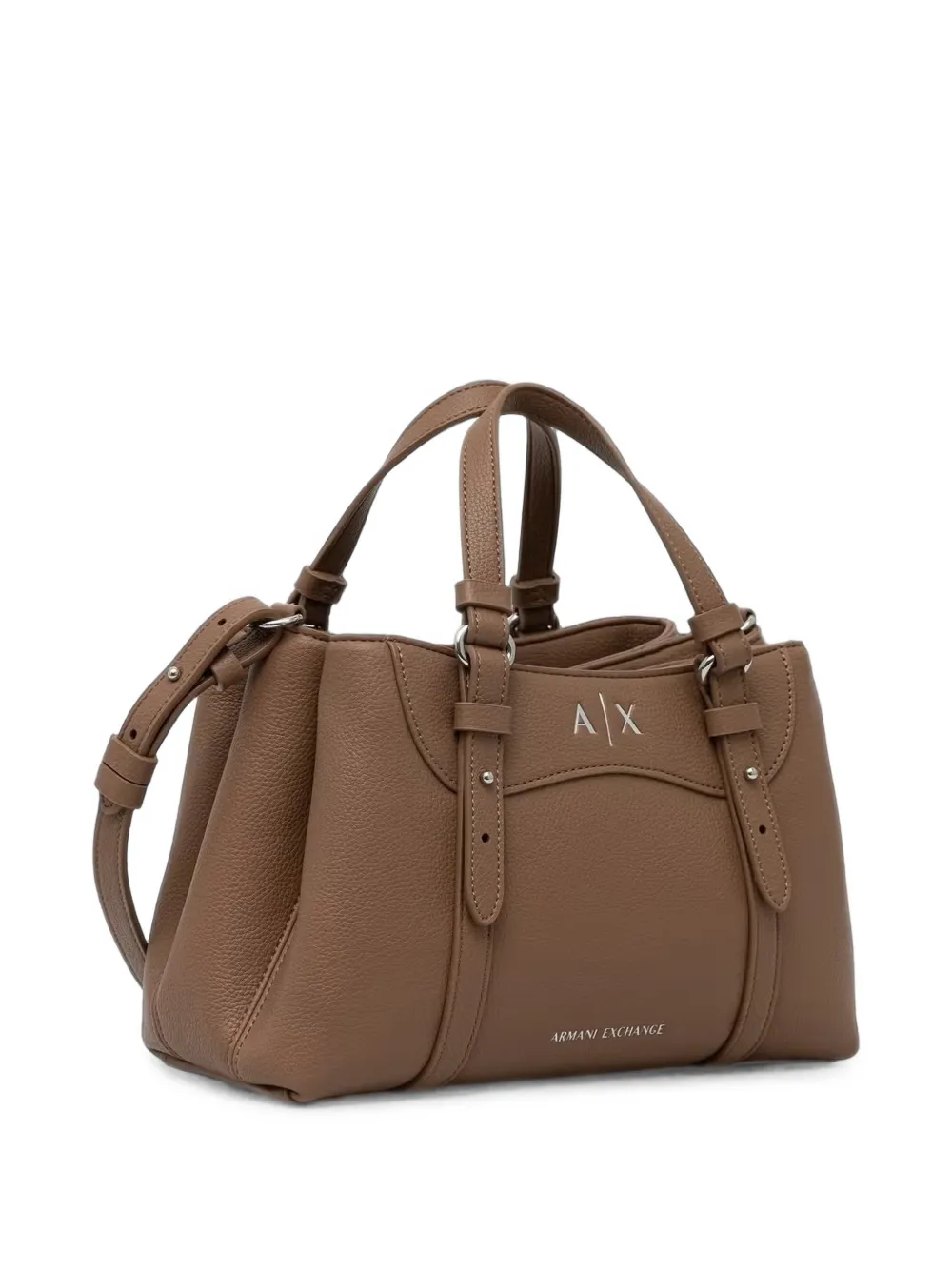 Armani Exchange Schoudertas met logoplakkaat Bruin