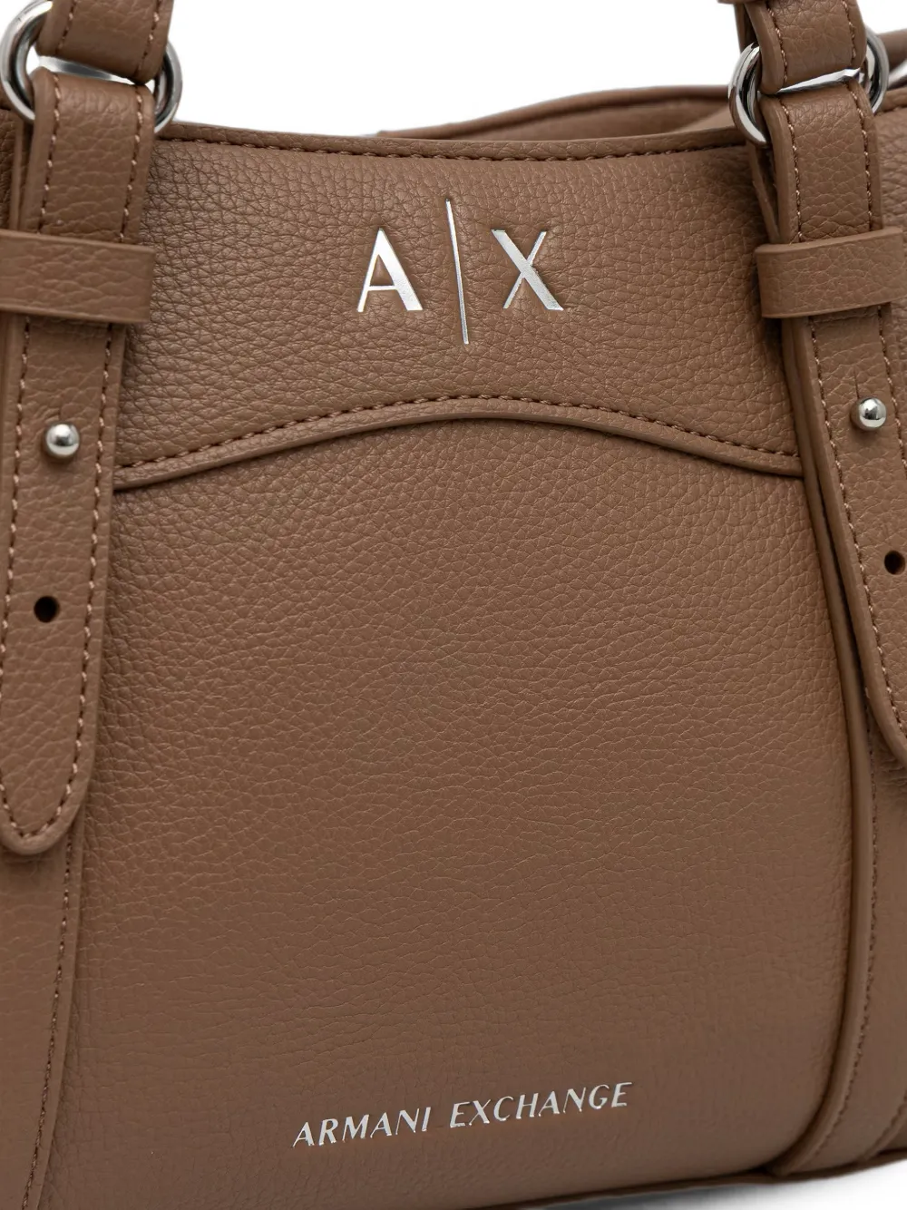 Armani Exchange Schoudertas met logoplakkaat Bruin