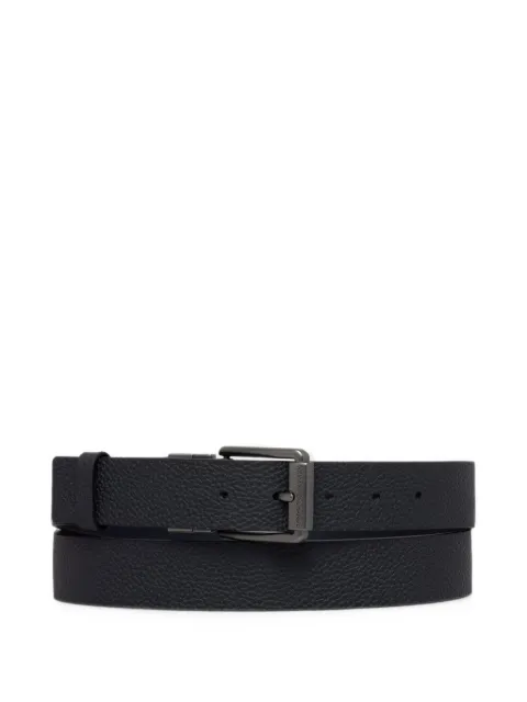 Armani Exchange grained-leather buckle-fastening belt
