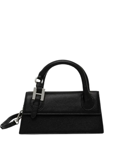 Silvian Heach x New Martina Marechiaro logo-plaque leather tote bag