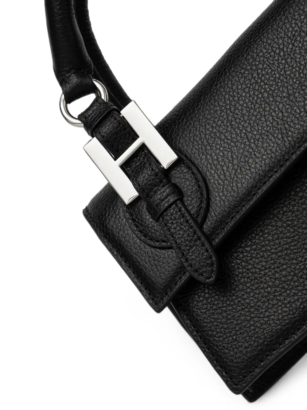Silvian Heach x New Martina Marechiaro logo-plaque leather tote bag Zwart