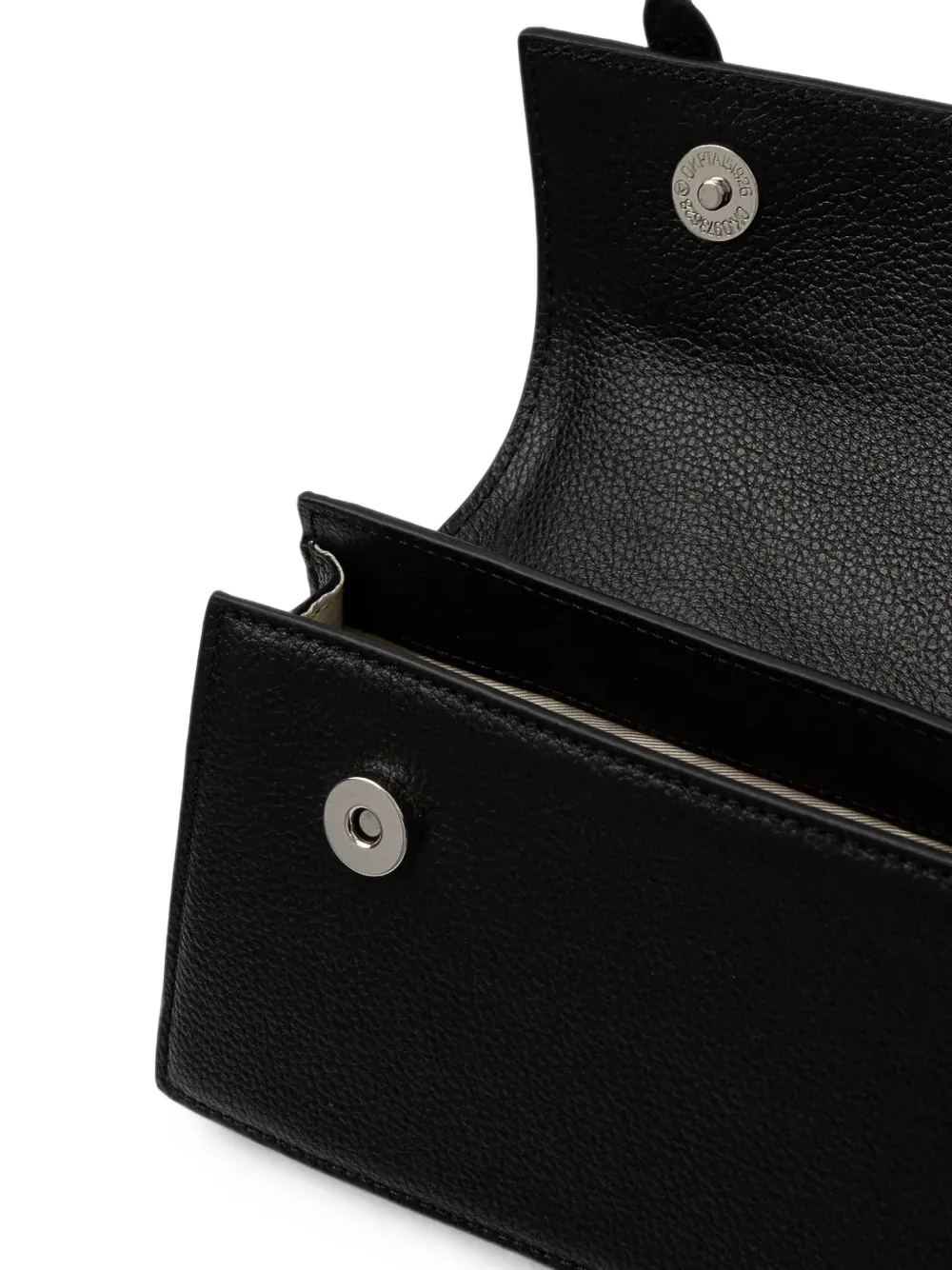 Silvian Heach x New Martina Marechiaro logo-plaque leather tote bag Zwart