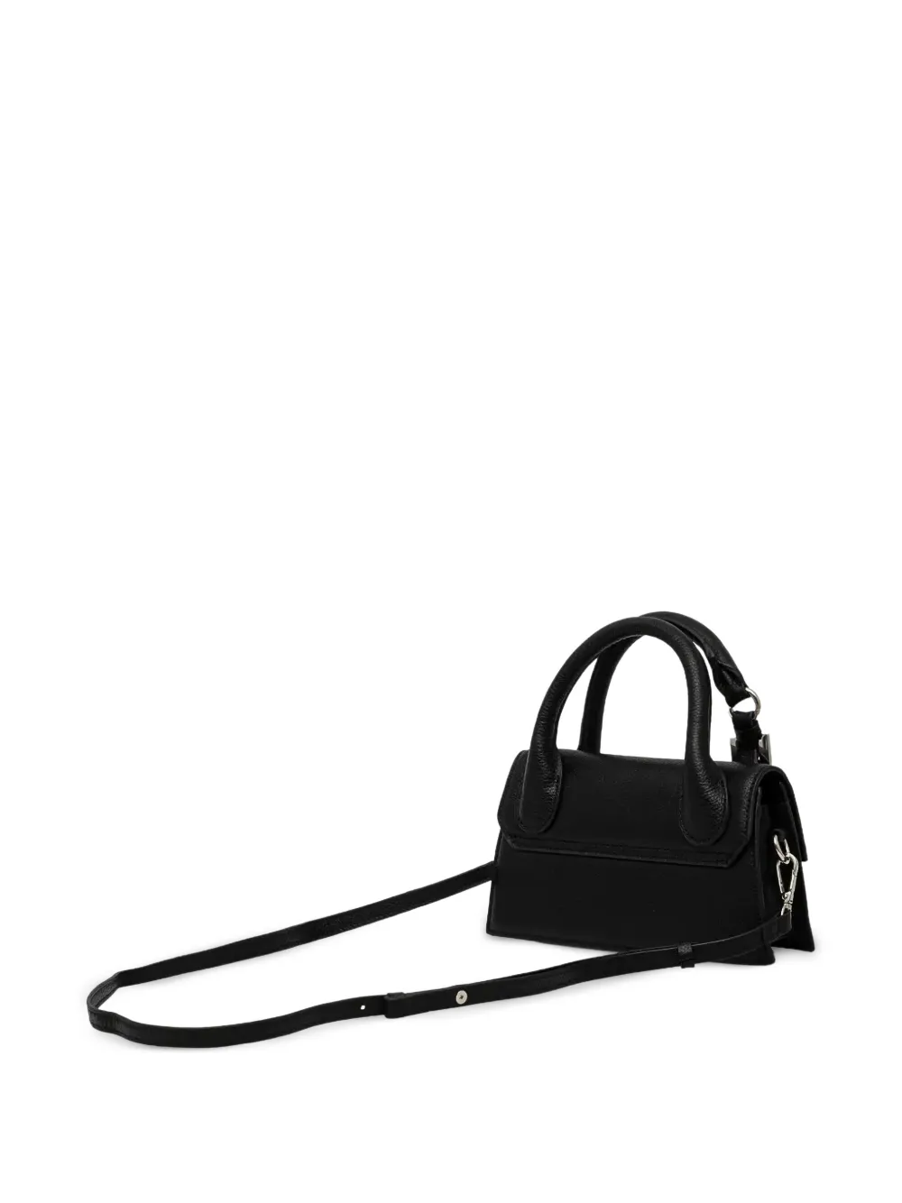 Silvian Heach x New Martina Marechiaro logo-plaque leather tote bag Zwart
