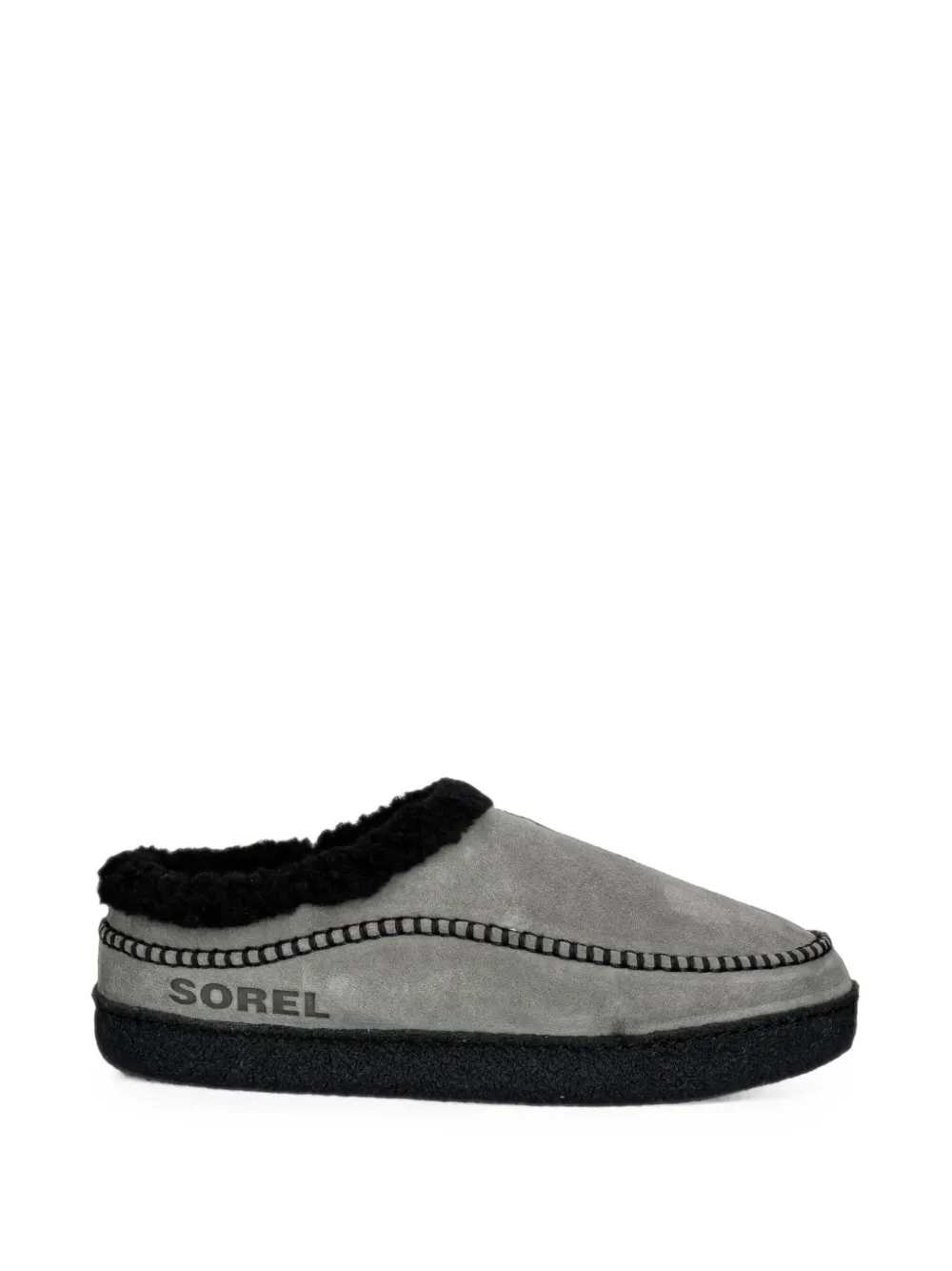SOREL Lanner Ridge™ III whipstitch shearling-trim slippers - Grau