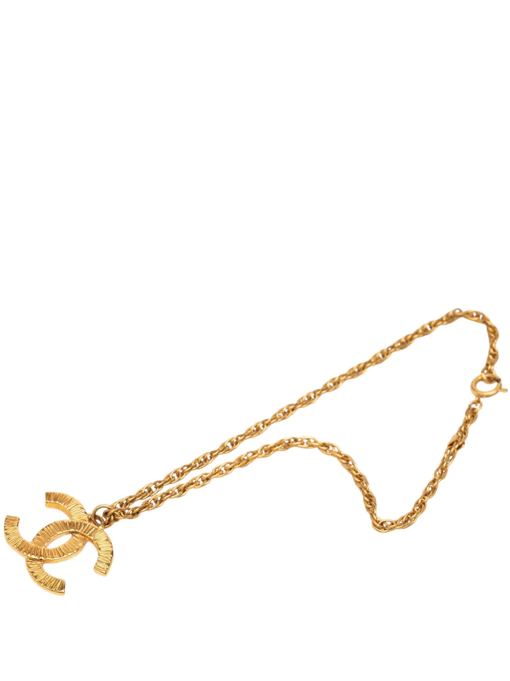 CHANEL Pre-Owned 1993 CC Gold Plated Pendant Necklace costume necklace - Oro