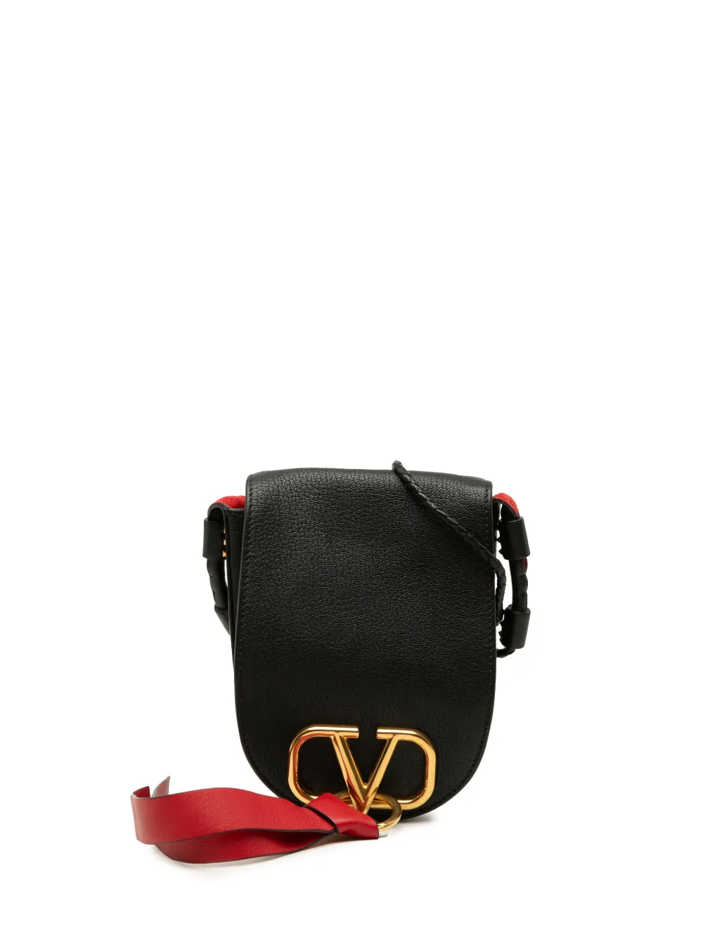 Valentino Garavani Pre-Owned 2018-2026 Goatskin VRing crossbody bag - Schwarz