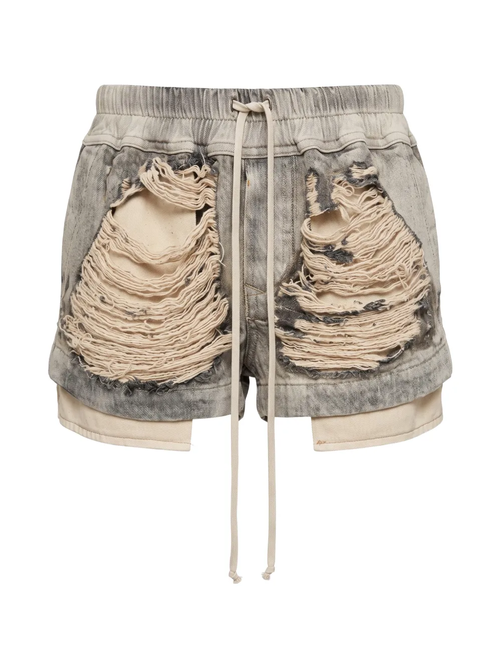 Rick Owens DRKSHDW distressed layered-effect shorts