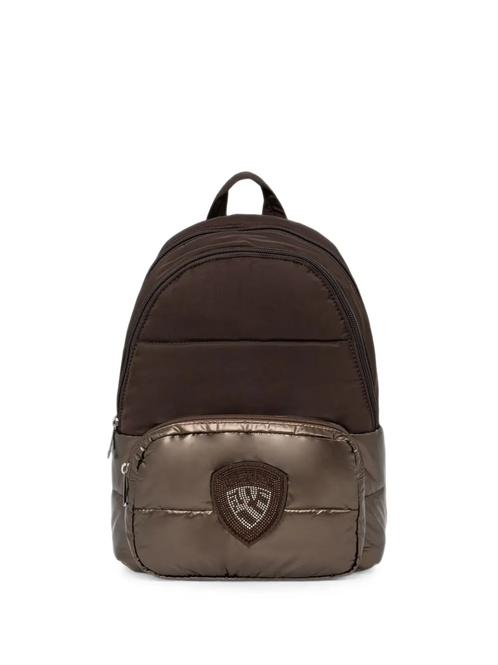 Blauer quilted crystal-embellished backpack - Marrone