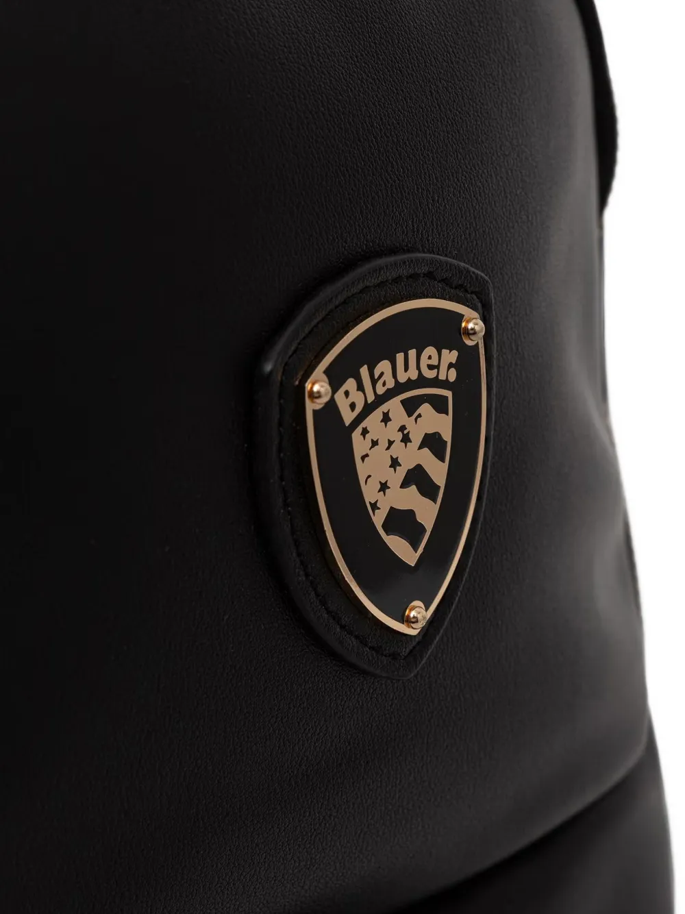 Blauer Rugzak met logoplakkaat Zwart