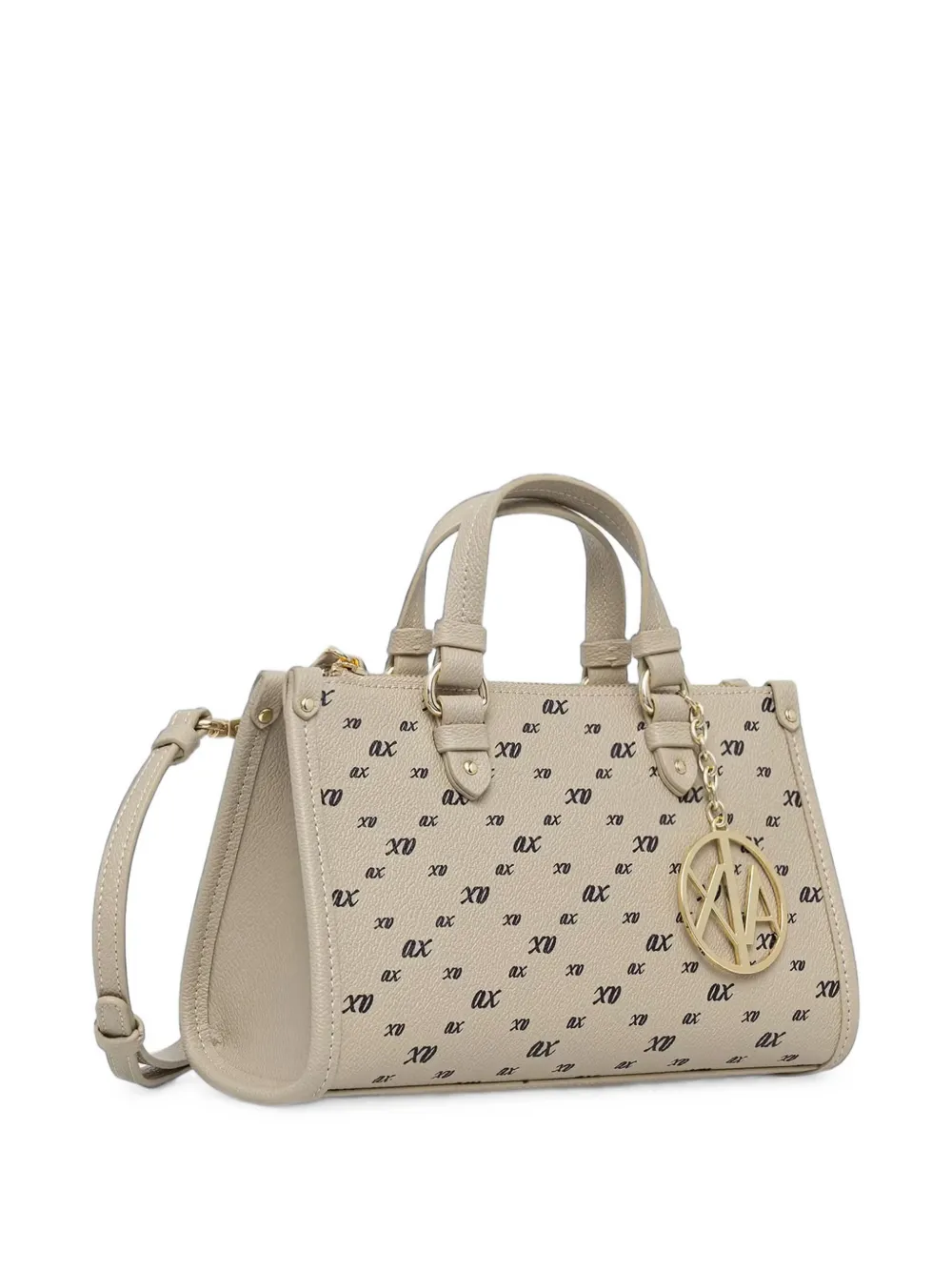 Armani Exchange Shopper met logoprint Beige