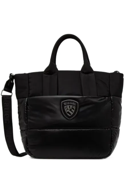 Blauer logo-patch quilted tote bag