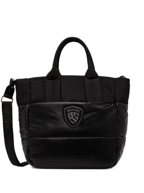 Blauer logo-patch quilted tote bag