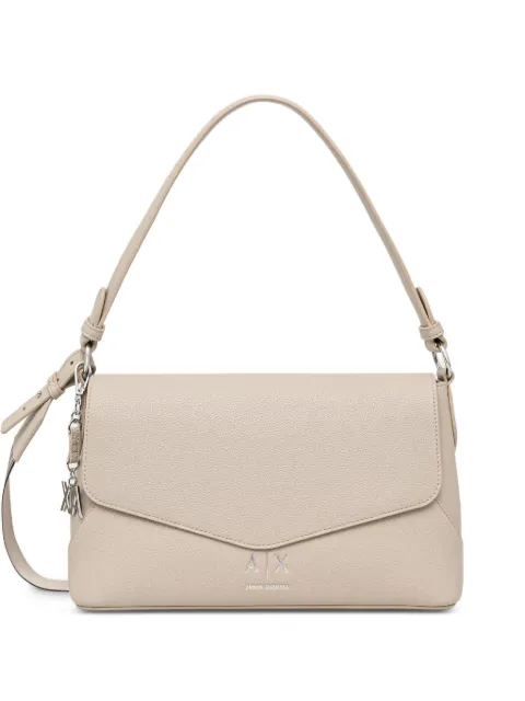 Armani Exchange bolsa de hombro con placa del logo