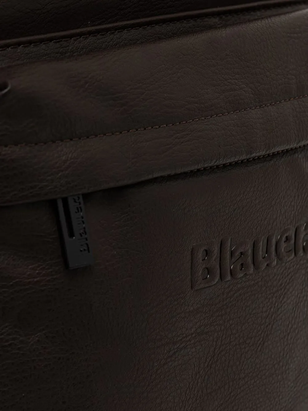 Blauer Rugzak met logo-reliëf Bruin