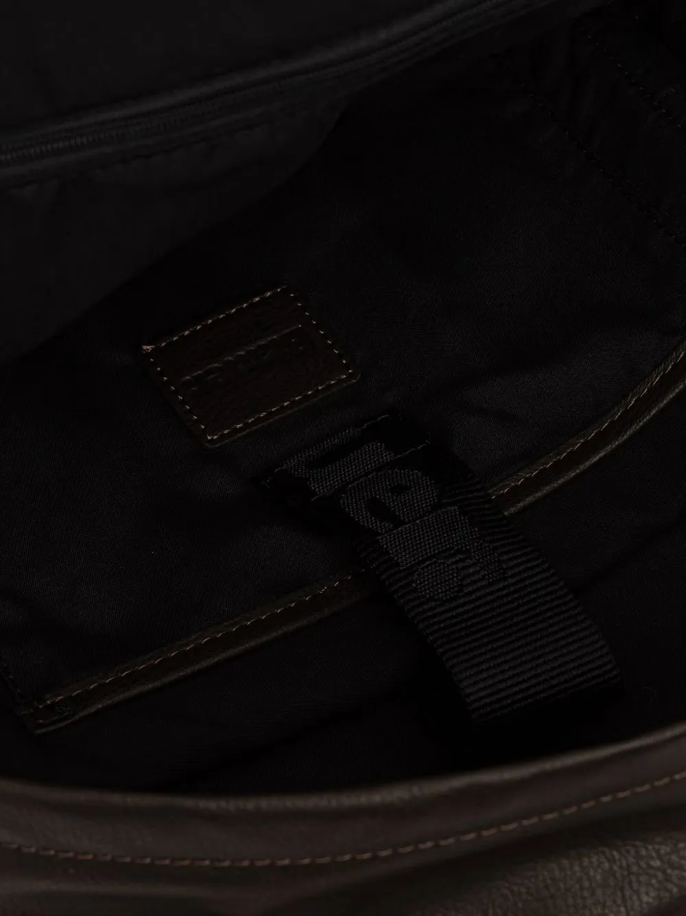 Blauer Rugzak met logo-reliëf Bruin