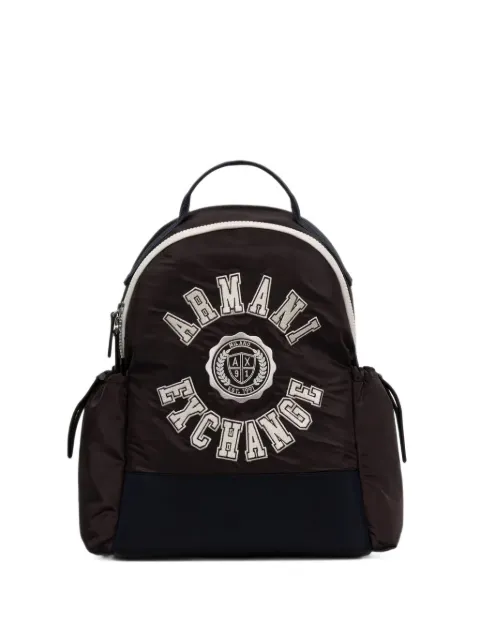 Armani Exchange logo panelled backpack
