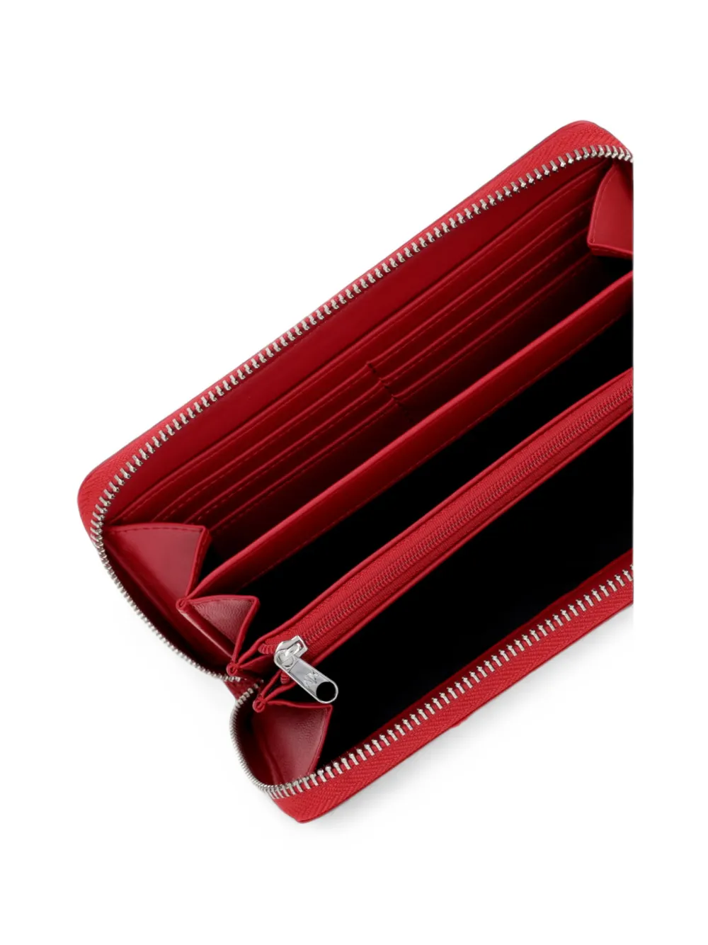 Armani Exchange Portemonnee met bewerkt leer Rood