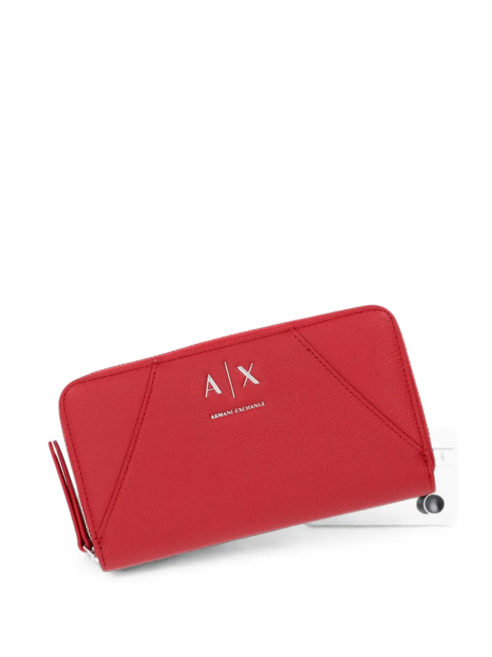 Armani Exchange Portemonnee met bewerkt leer Rood