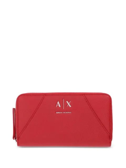 Armani Exchange cartera con placa del logo