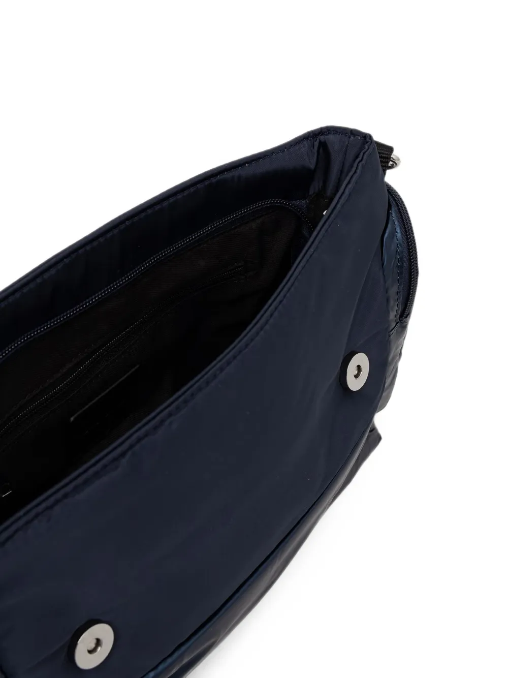 Blauer Gewatteerde schoudertas met logopatch Blauw