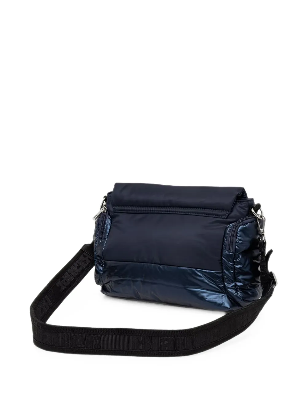 Blauer Gewatteerde schoudertas met logopatch Blauw