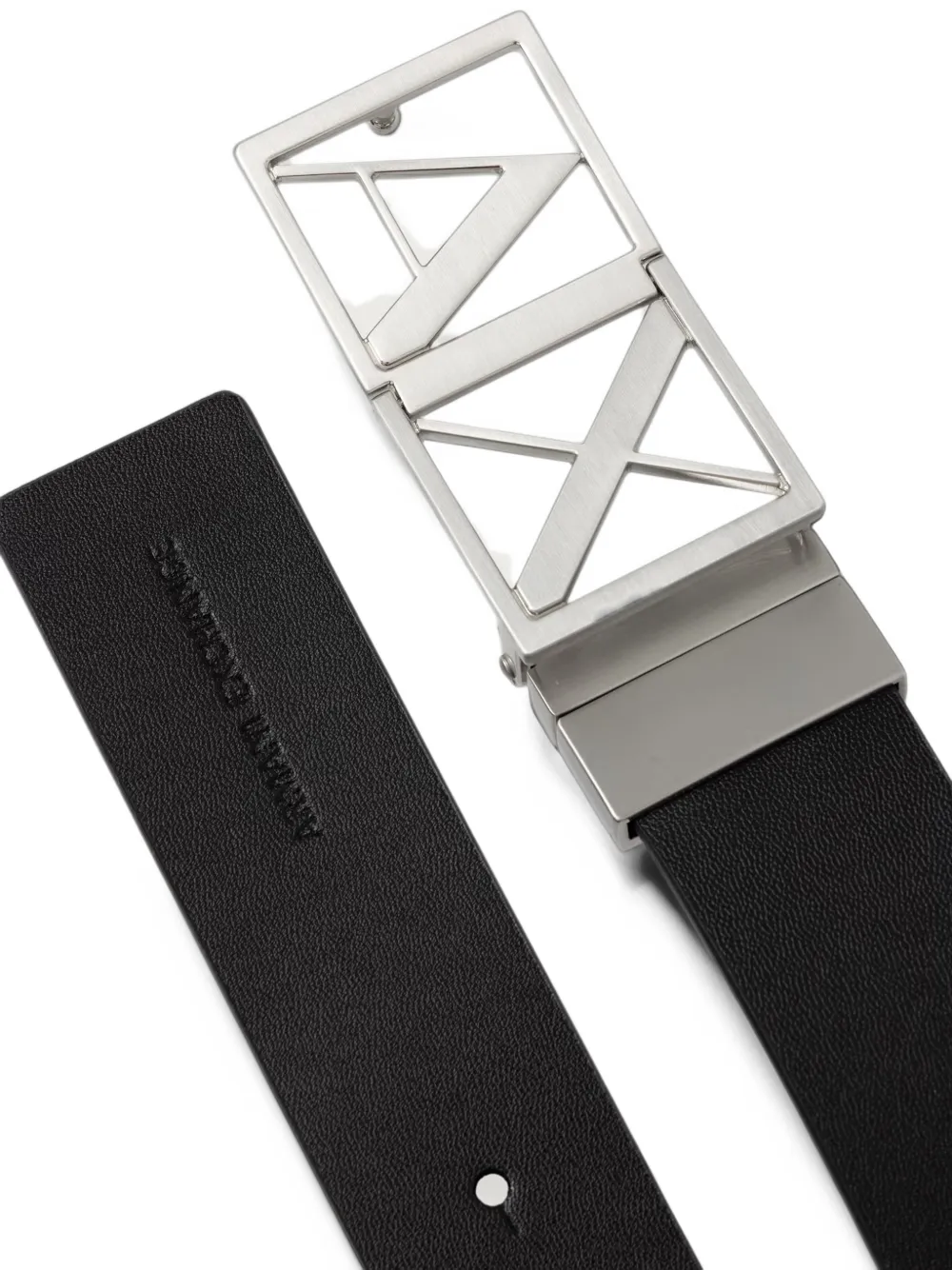 Armani Exchange Leren gespriem Zwart