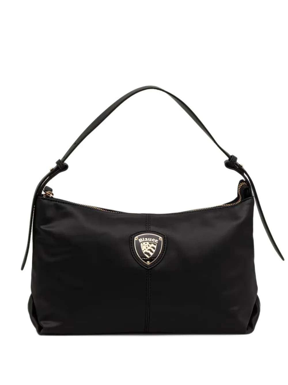 Blauer logo-plaque shoulder bag - Nero