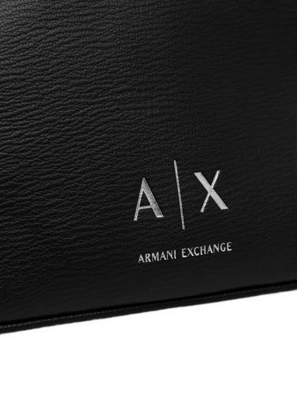 Armani Exchange pebbled-effect shoulder bag Zwart