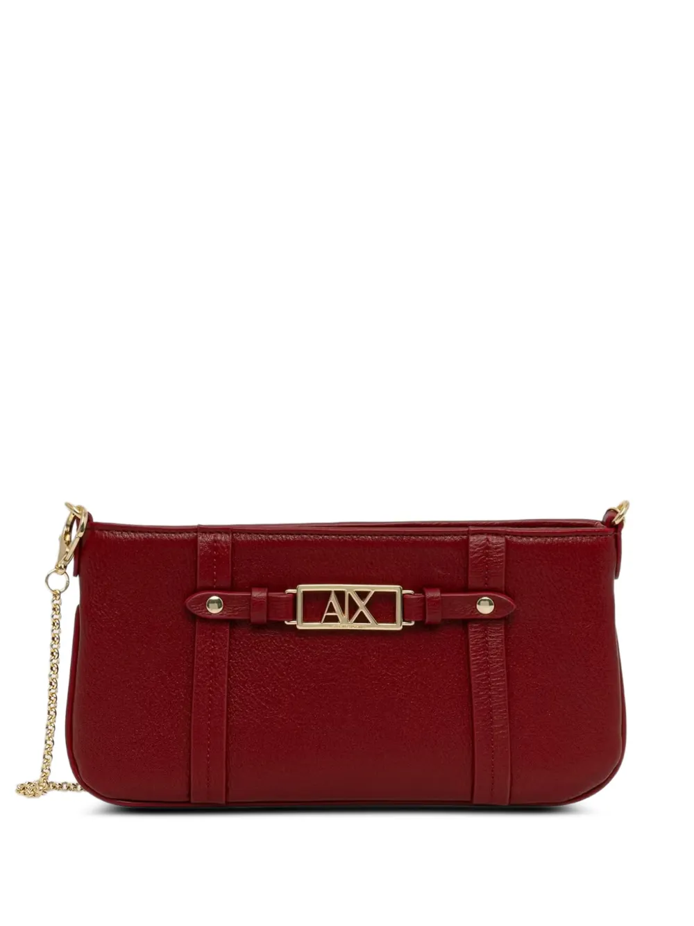 Armani Exchange logo-plaque chain-link tote bag - Rosso