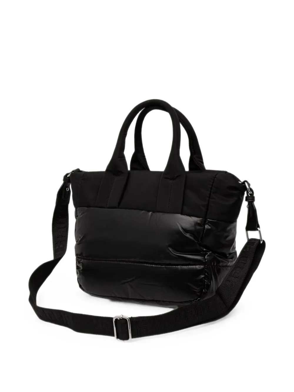 Blauer Shopper met logopatch Zwart