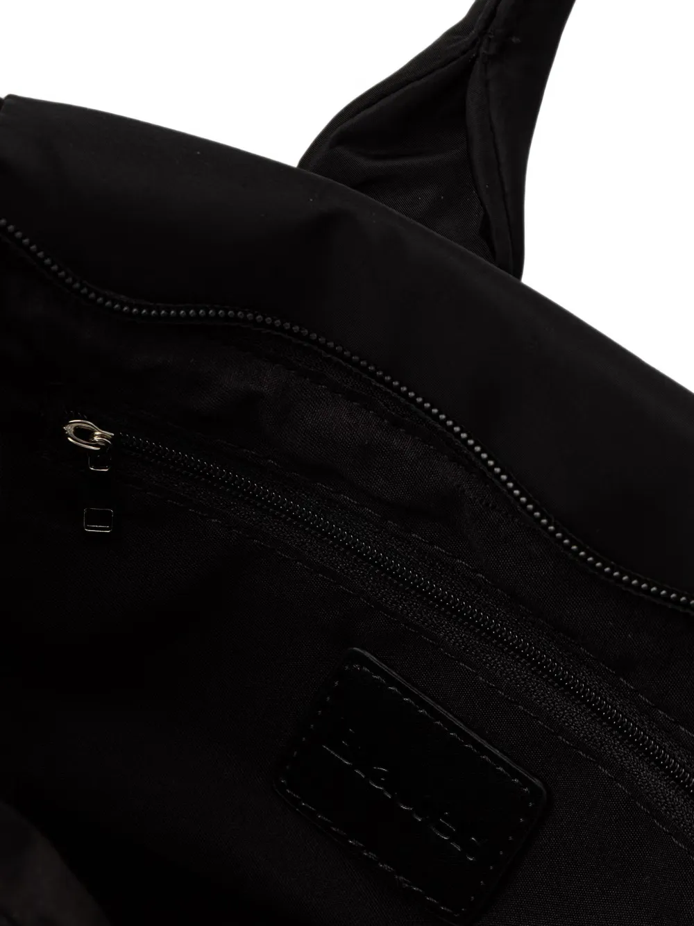Blauer Shopper met logopatch Zwart