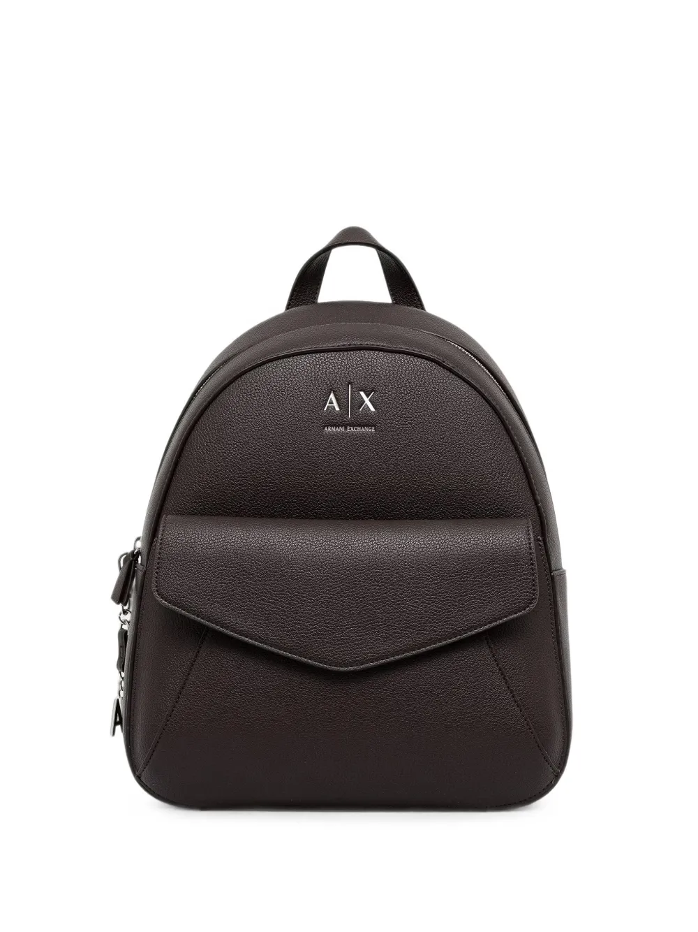 Armani Exchange logo-print pebble-textured backpack