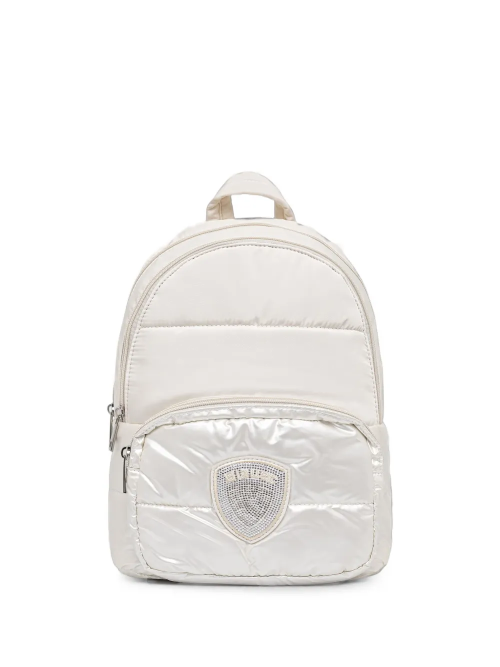 Blauer quilted crystal-embellished backpack - Bianco
