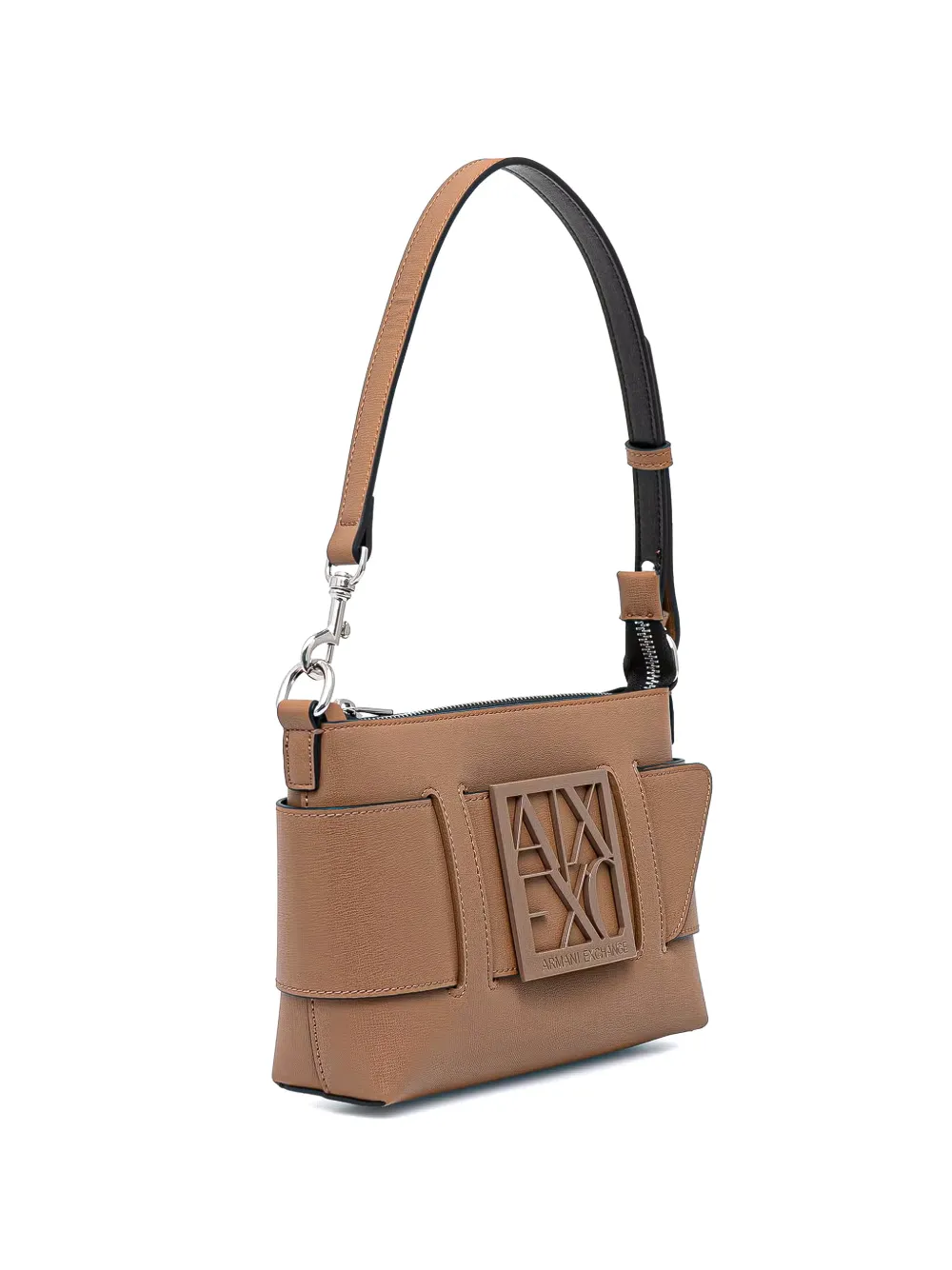 Armani Exchange Schoudertas met logoplakkaat Bruin