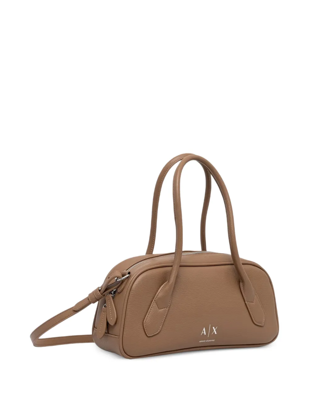 Armani Exchange Crossbodytas met logo-print en handvat Beige