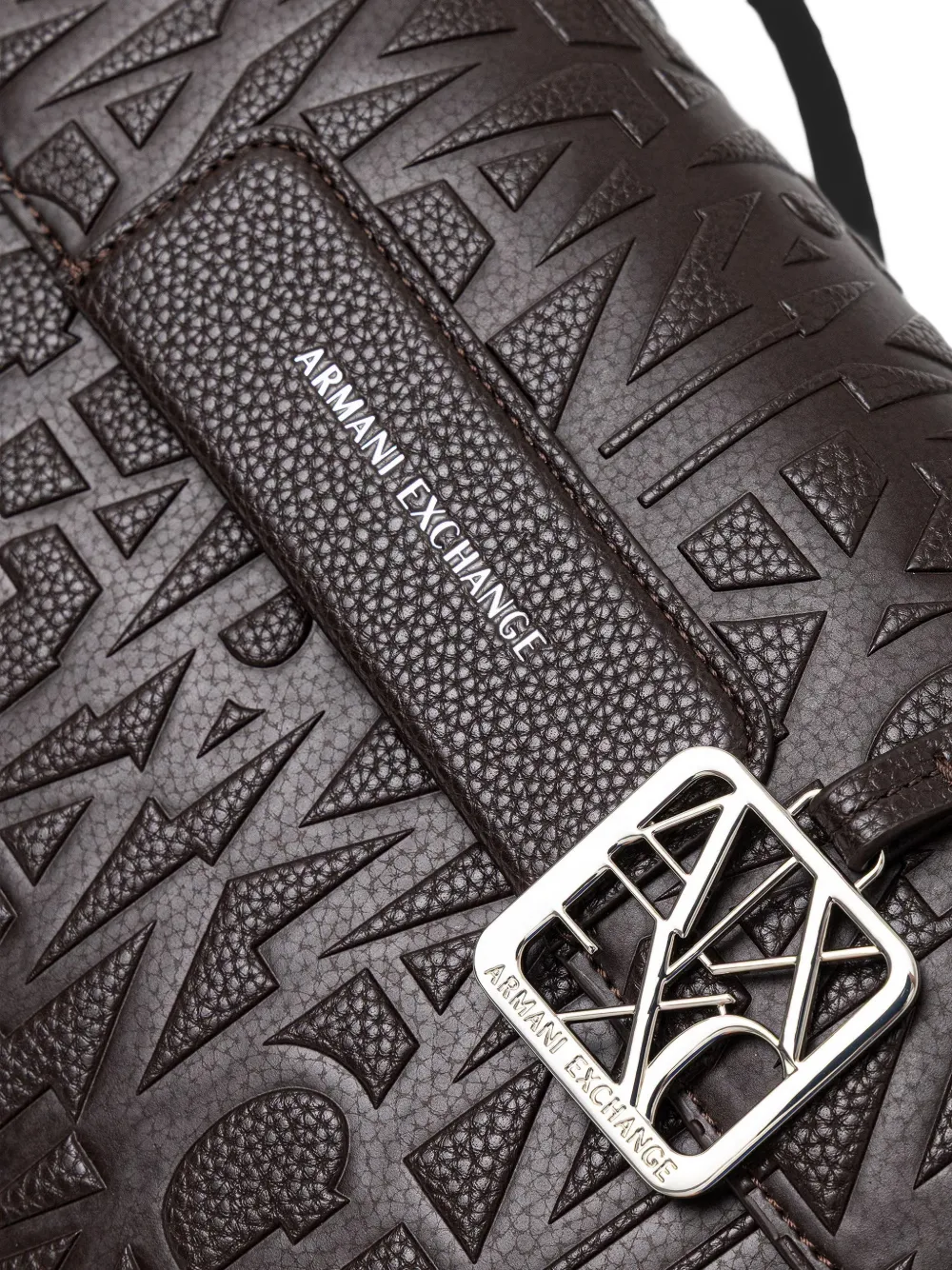 Armani Exchange Crossbodytas met logo-reliëf Bruin