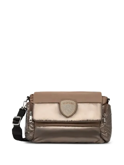Blauer padded crystal-logo shoulder bag