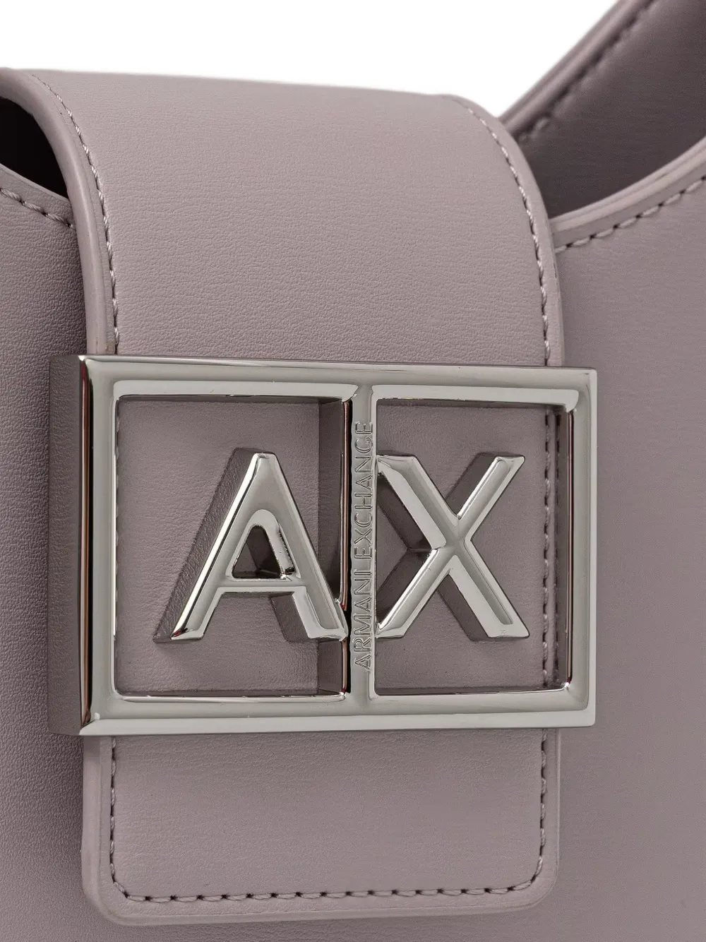 Armani Exchange Halvemaanvormige mini-schoudertas met logo-plakkaat Paars