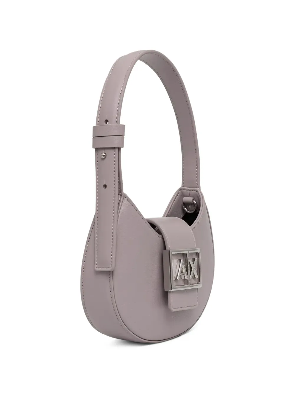 Armani Exchange Halvemaanvormige mini-schoudertas met logo-plakkaat Paars